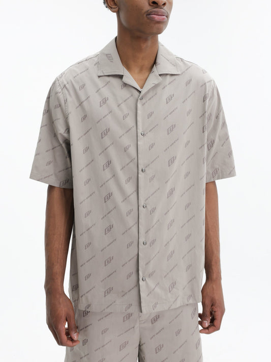 Off - White Shirt Jacquard Bowling Stone