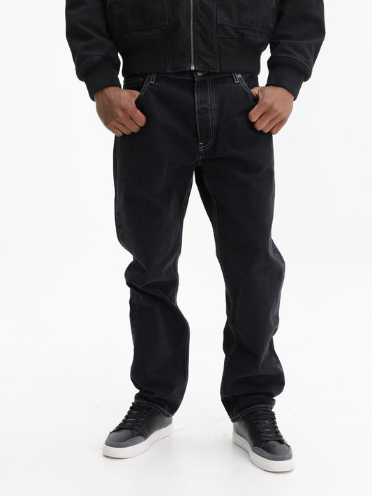 Off - White Jeans Half Arrow Darted Black