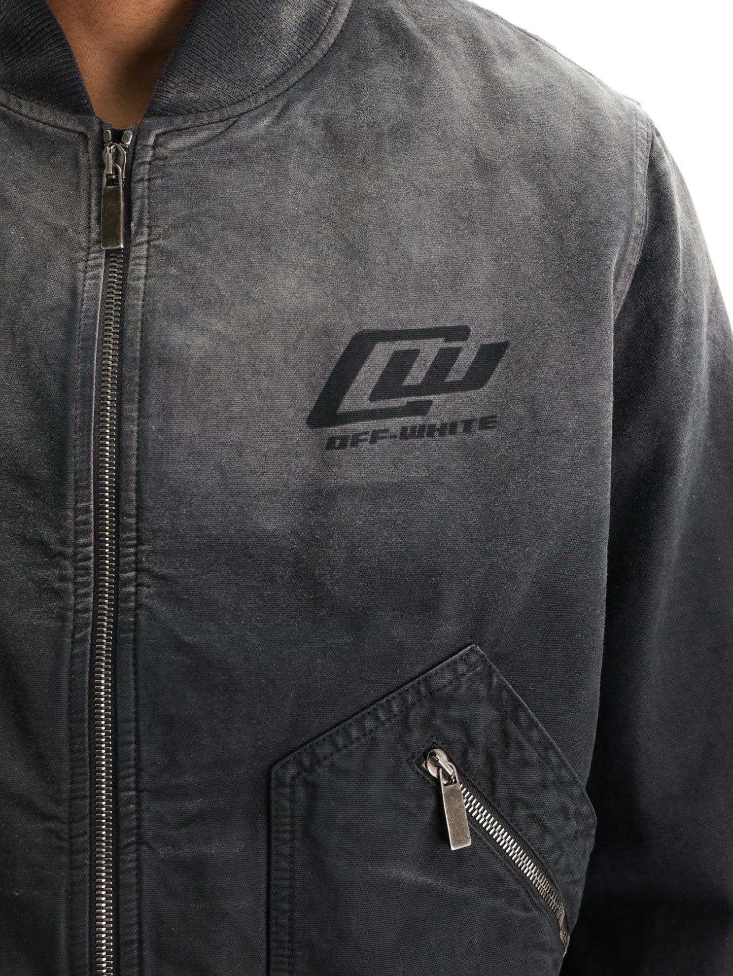 Off - White Jacket Degrade Cot Regular Black
