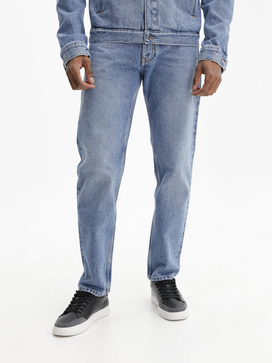 Off - White Jeans Half Arrow Darted Medium Wash