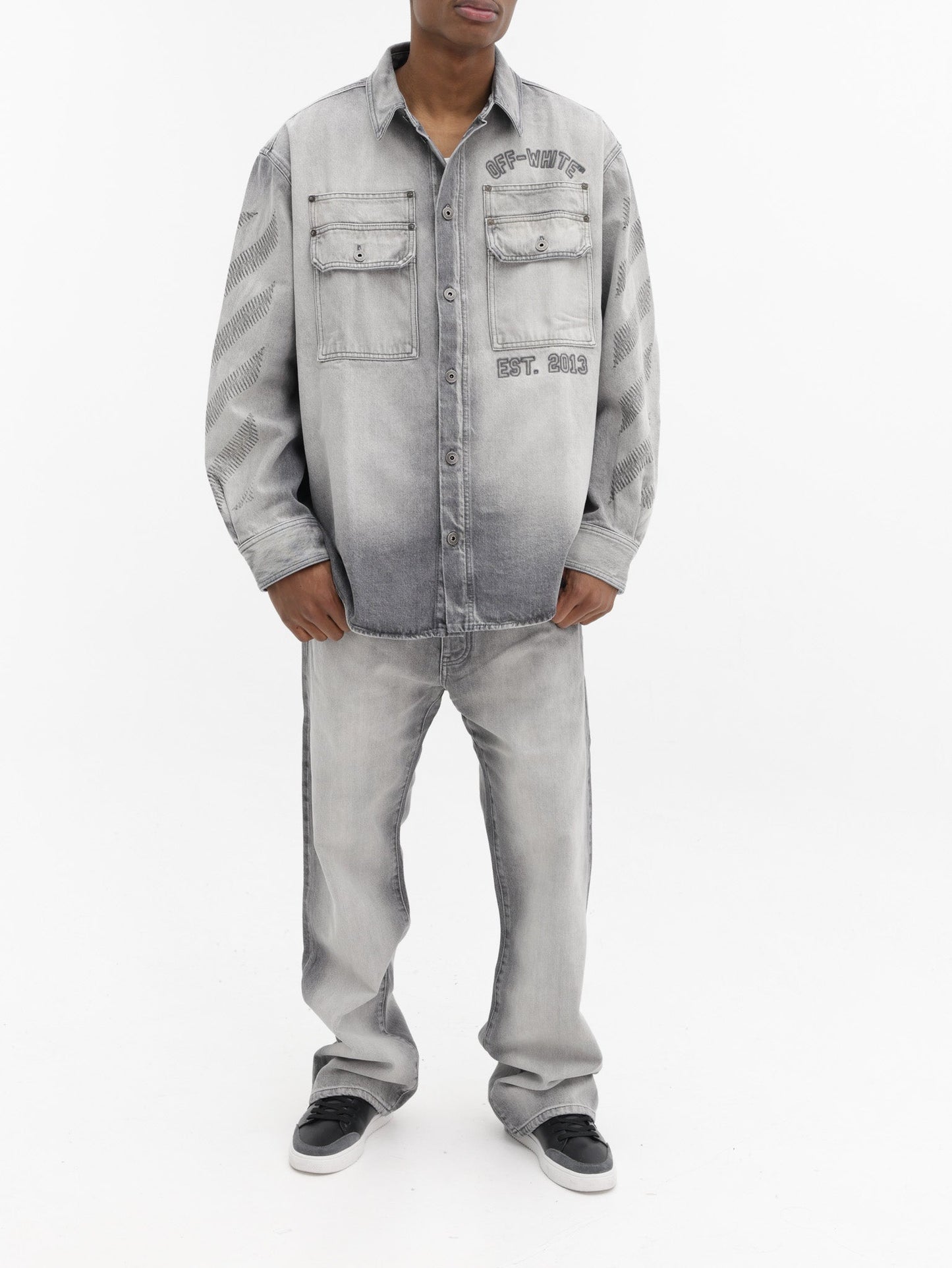 Off - White Shirt Diag Military Over Grey