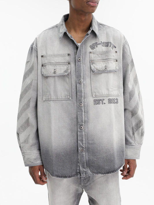 Off - White Shirt Diag Military Over Grey
