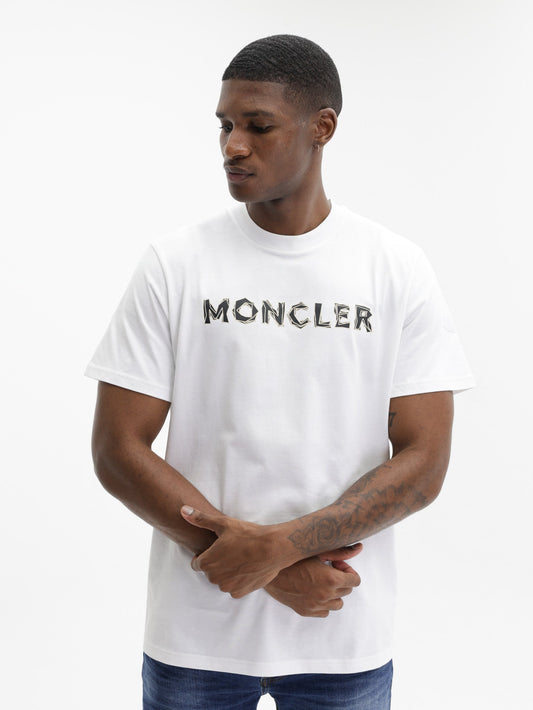 Moncler Crew Front Logo White