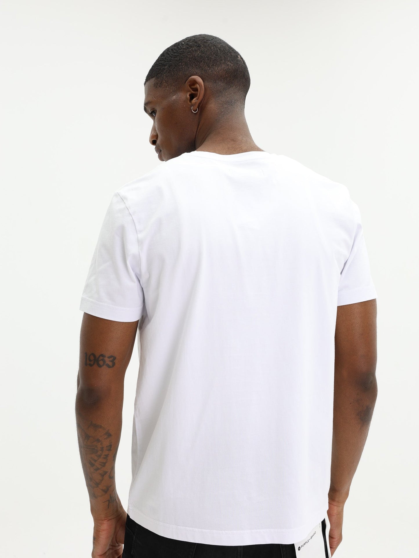 Purple T-Shirt Clean Jersey Ss Tee White