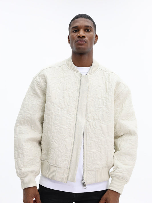 Purple Jacket Leather Oversized Bomber Off White