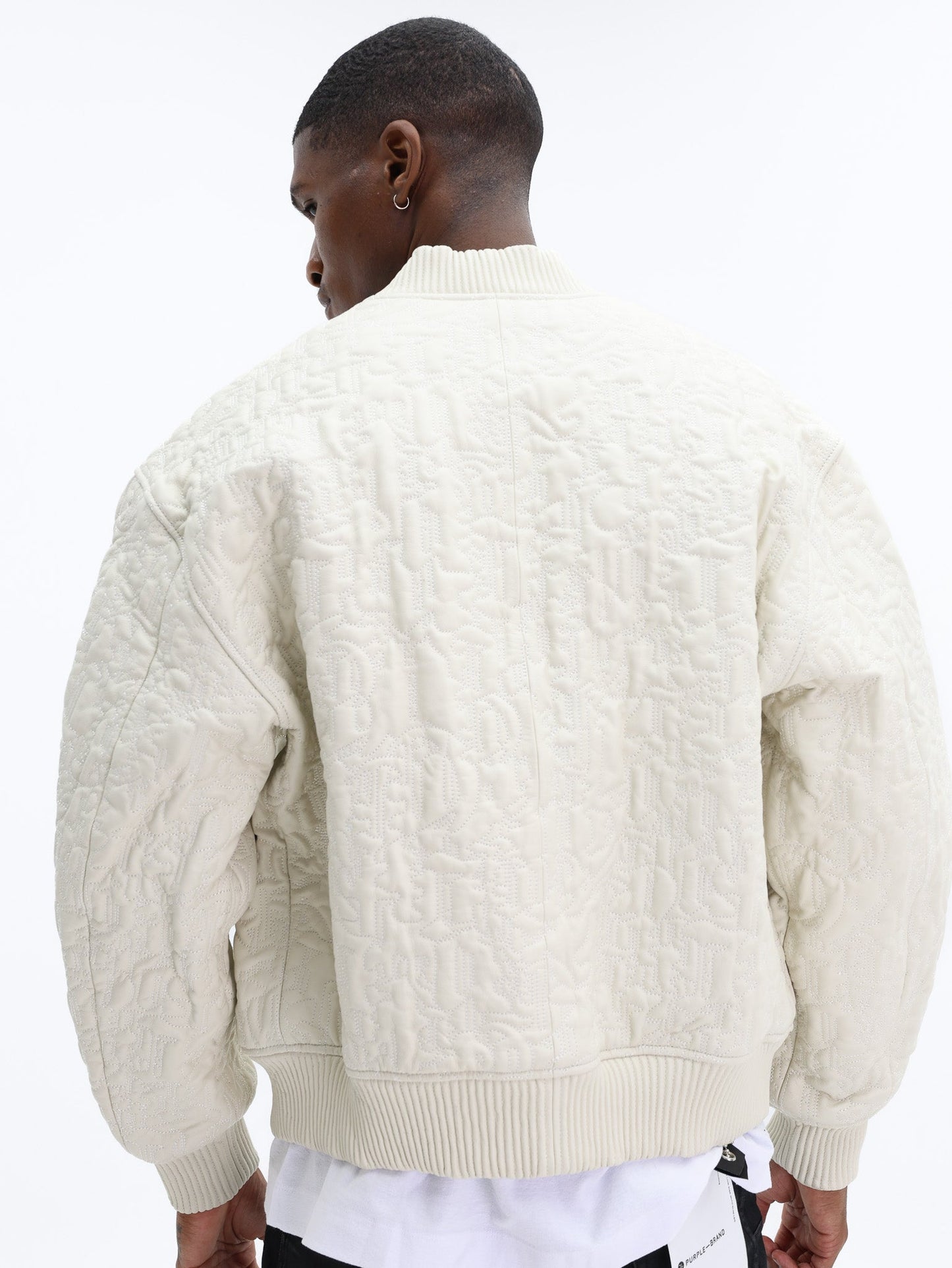 Purple Jacket Leather Oversized Bomber Off White