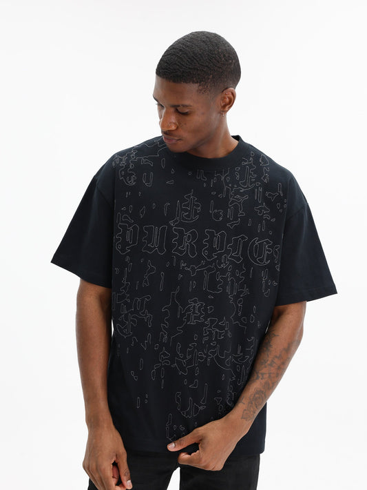 Purple T-Shirt Hwt Jersey Oversized Ss Tee Black