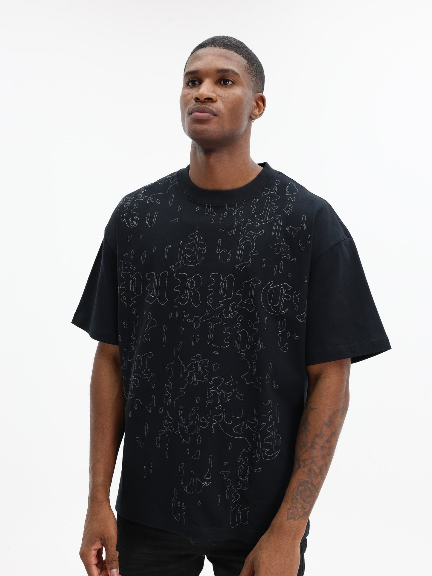 Purple T-Shirt Hwt Jersey Oversized Ss Tee Black