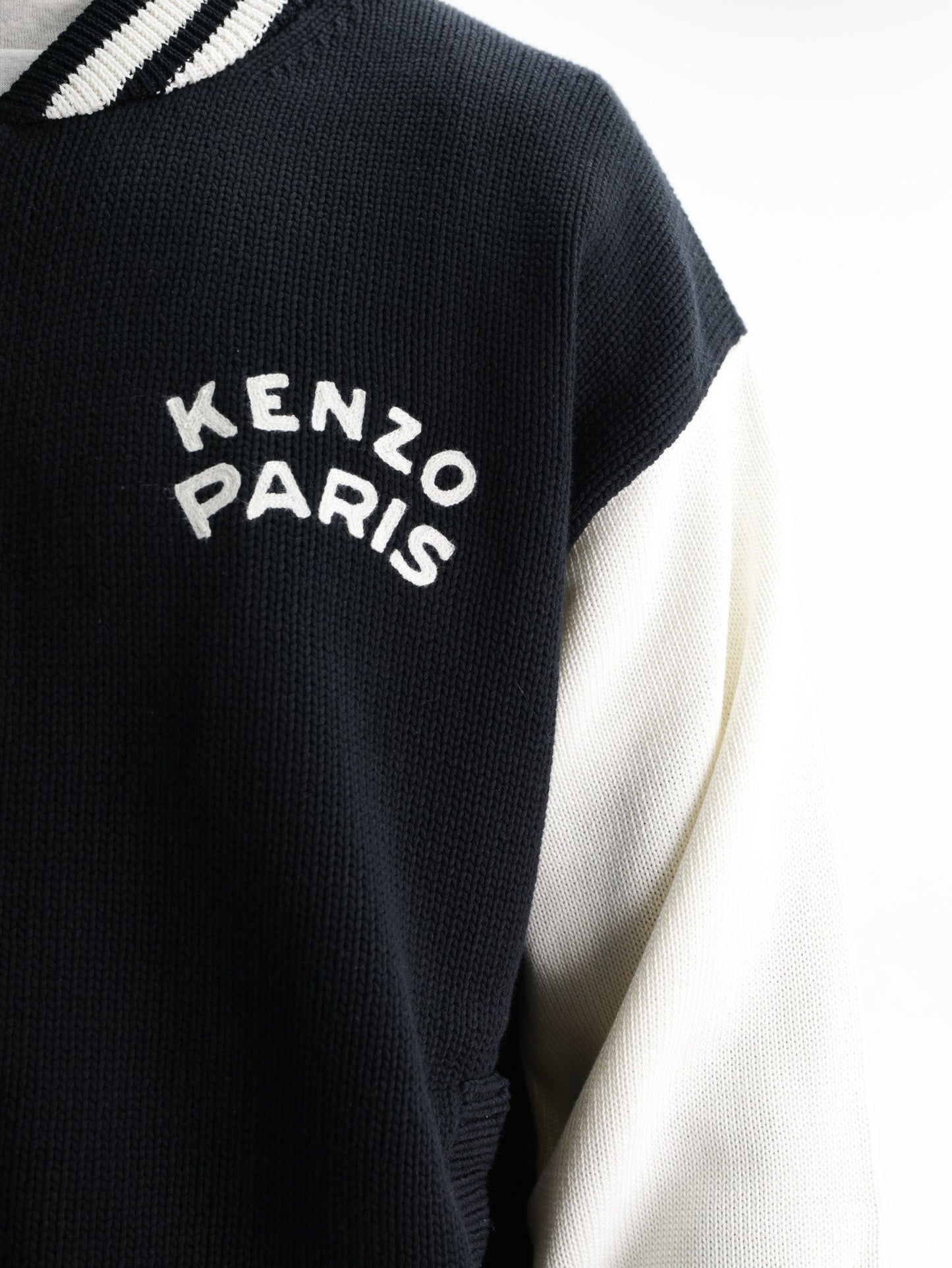 Kenzo Cardigan Varsity Zip Up Black