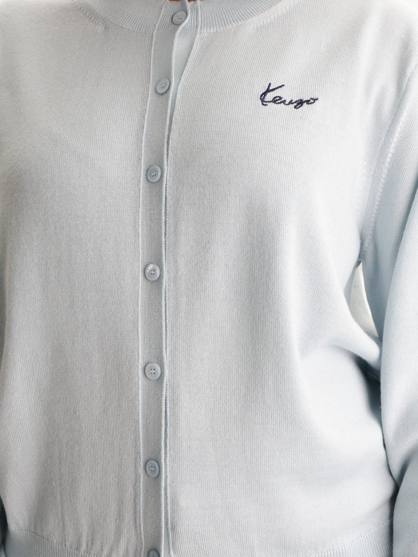 Kenzo Cardigan Rws Signiture Merino Sky Blue