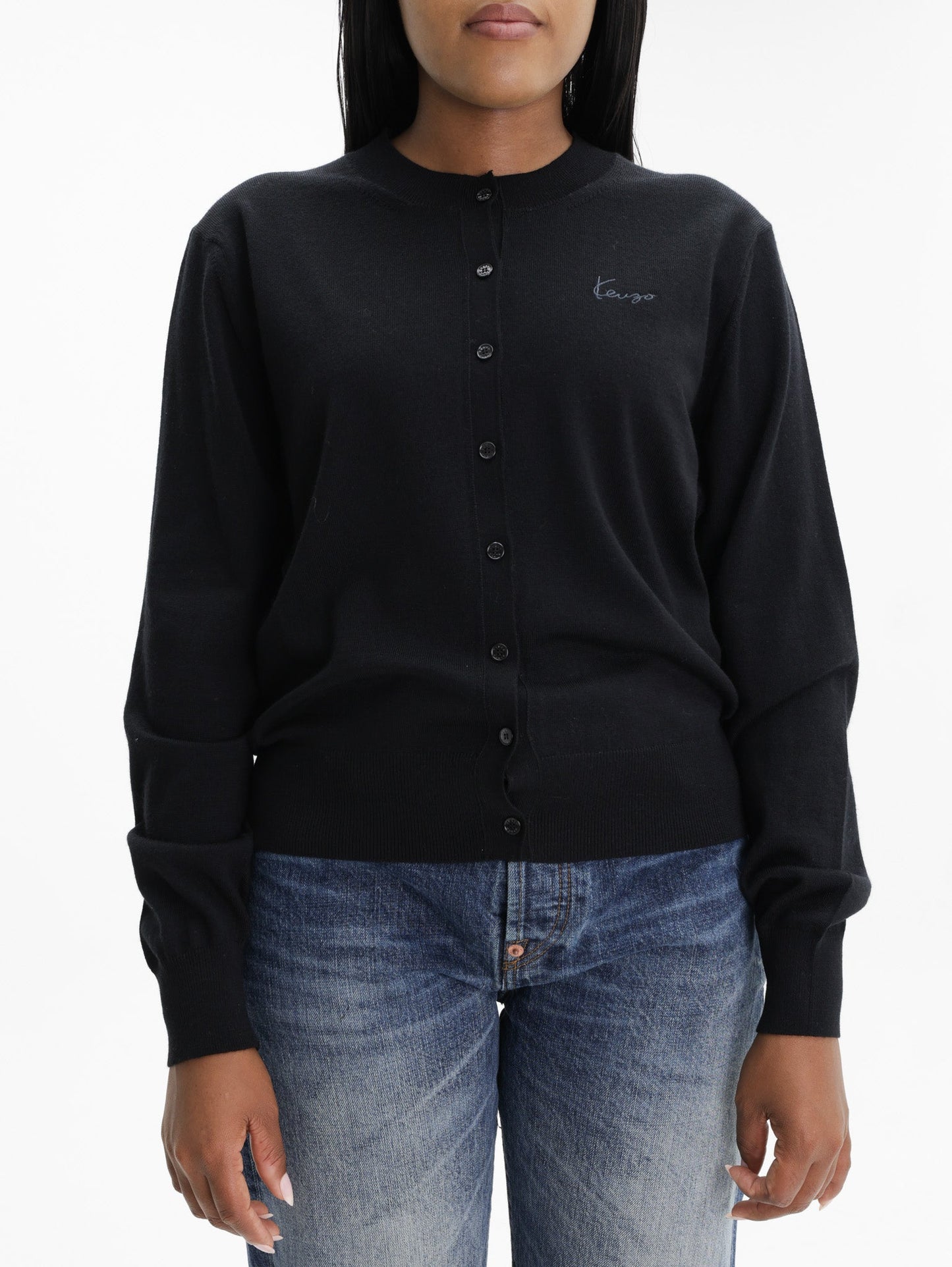Kenzo Cardigan Rws Signiture Merino Black