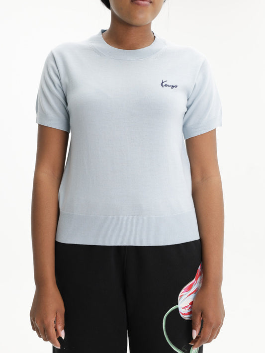 Kenzo T-Shirt Knitted Wool  Sky Blue