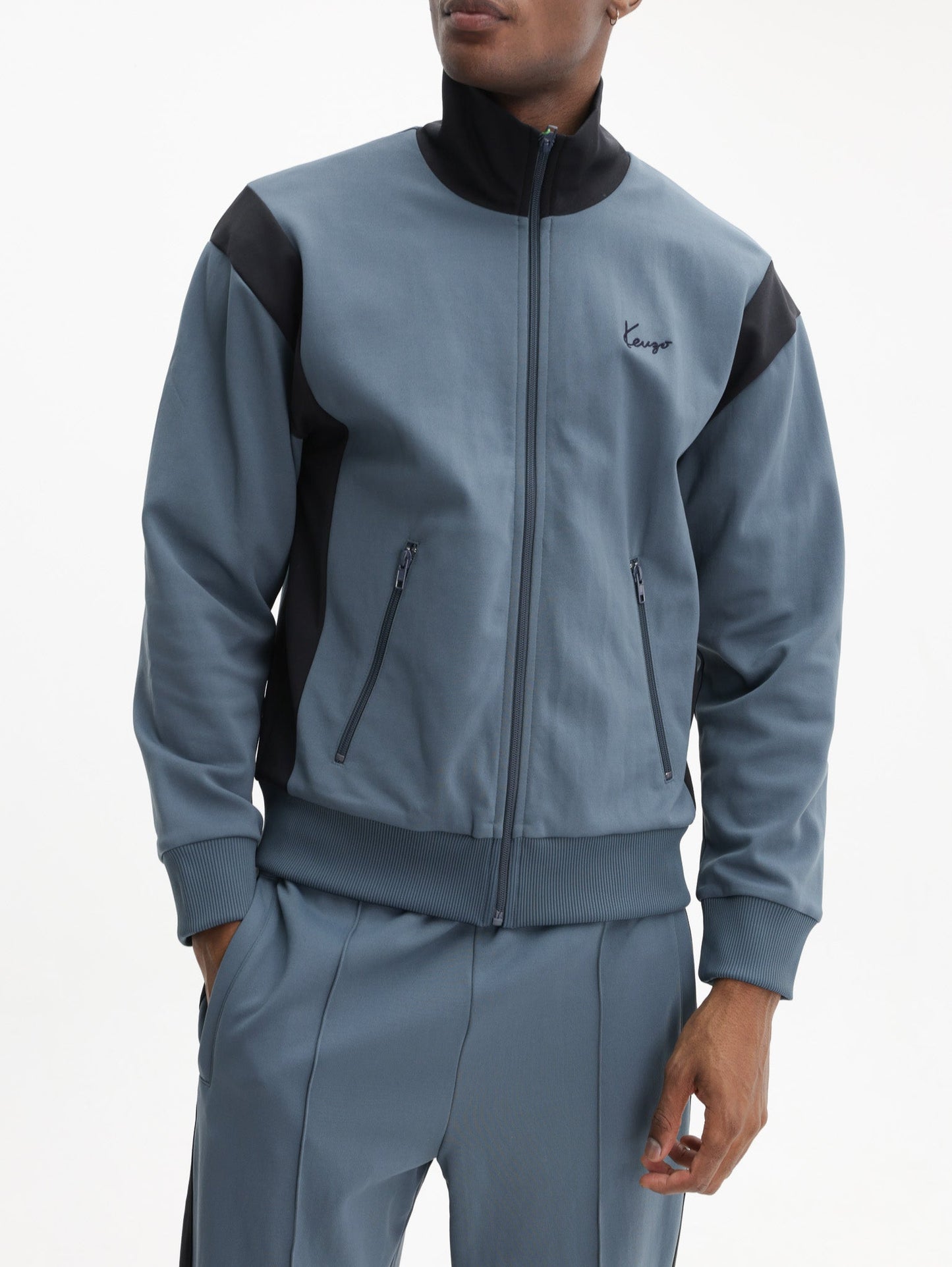 Kenzo Jacket Signature Track Blue