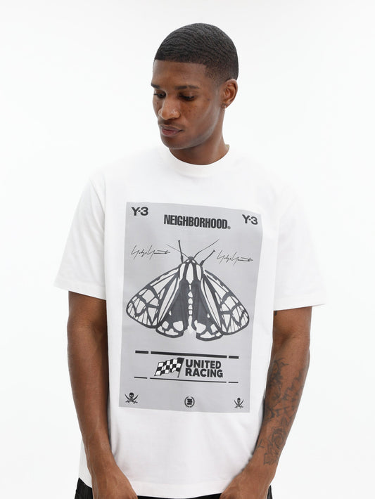 Y-3 T-Shirt NBHD GFX Butterfly Cloud White