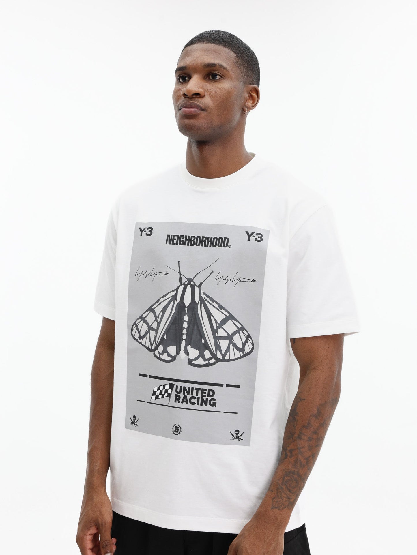 Y-3 T-Shirt NBHD GFX Butterfly Cloud White