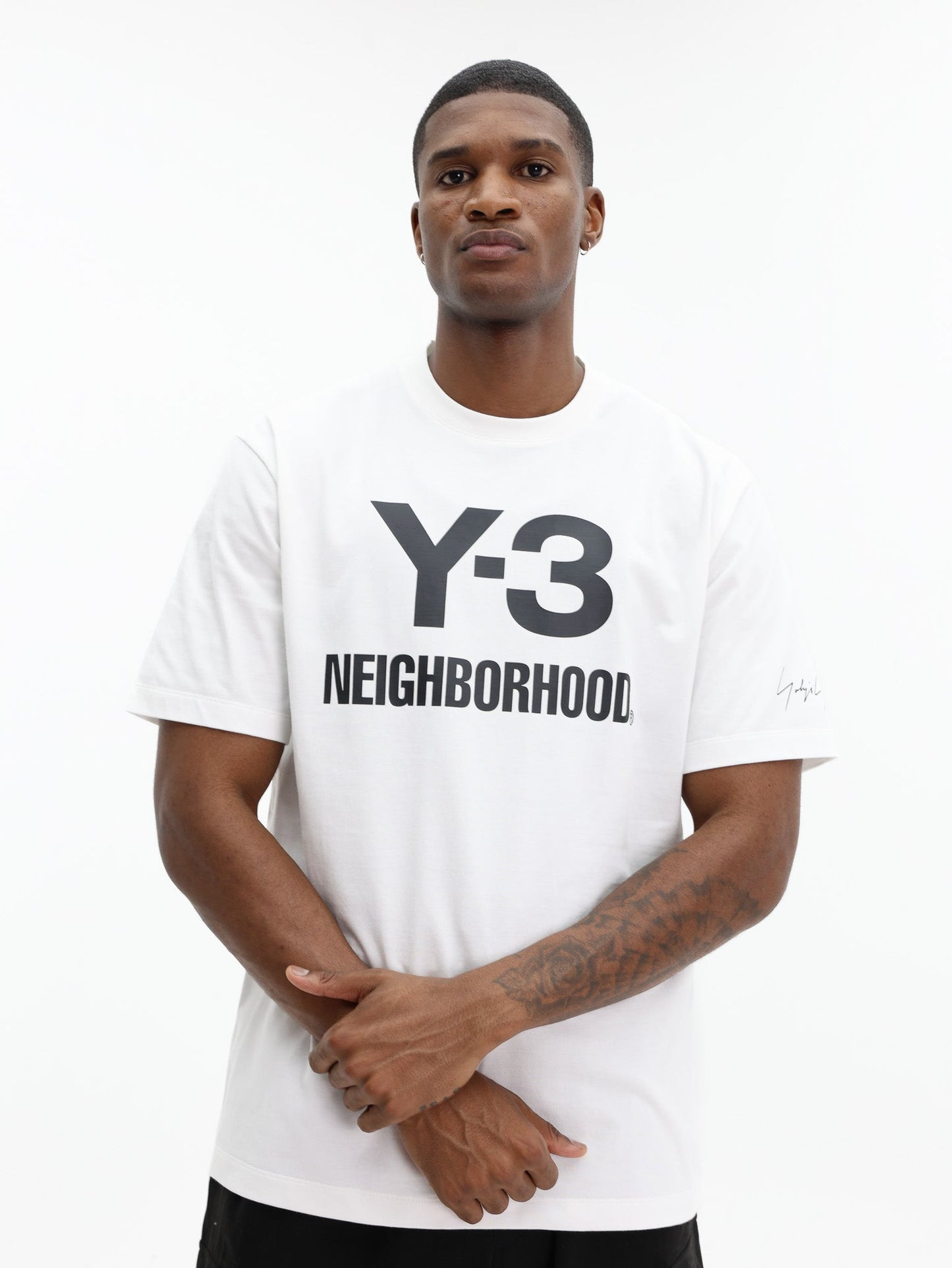 Y-3 T-Shirt NBHD Logo Cloud White