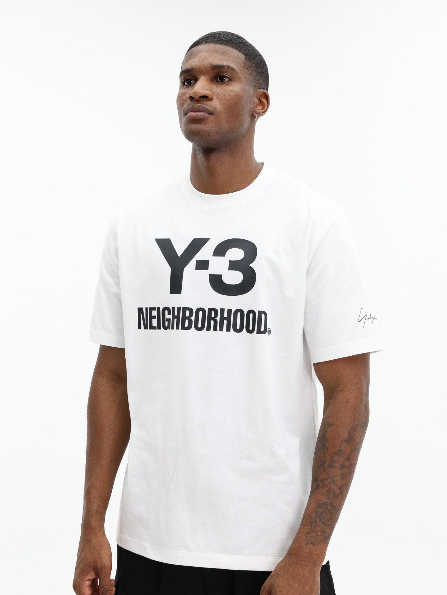 Y-3 T-Shirt NBHD Logo Cloud White