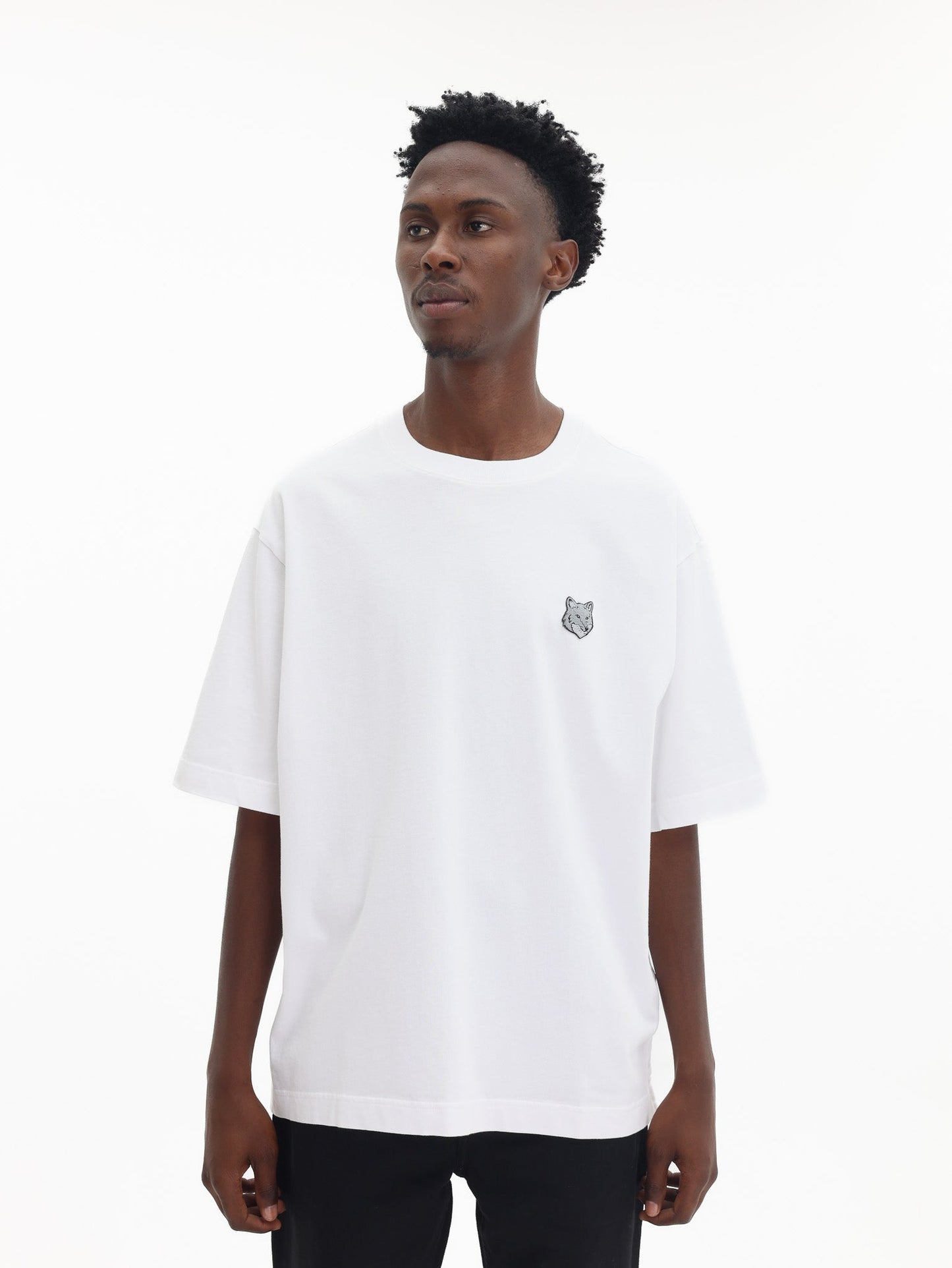 Maison Kitsune T-Shirt Fox Head Patch Oversize White
