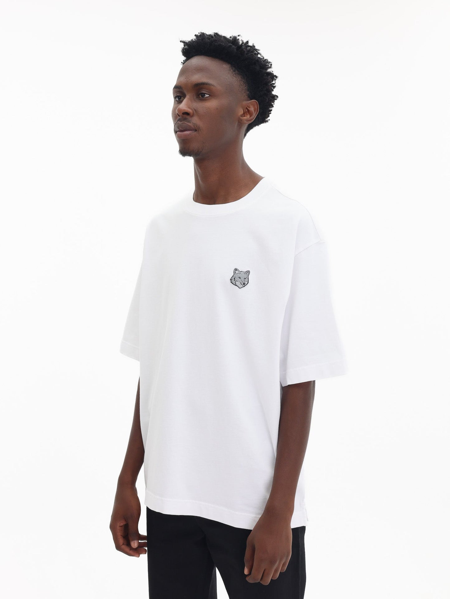 Maison Kitsune T-Shirt Fox Head Patch Oversize White