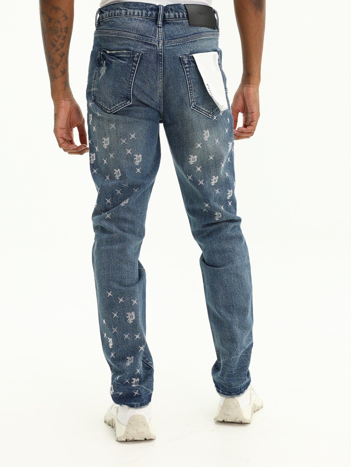 Purple Jeans Mono Bling Vintage Mid Indigo