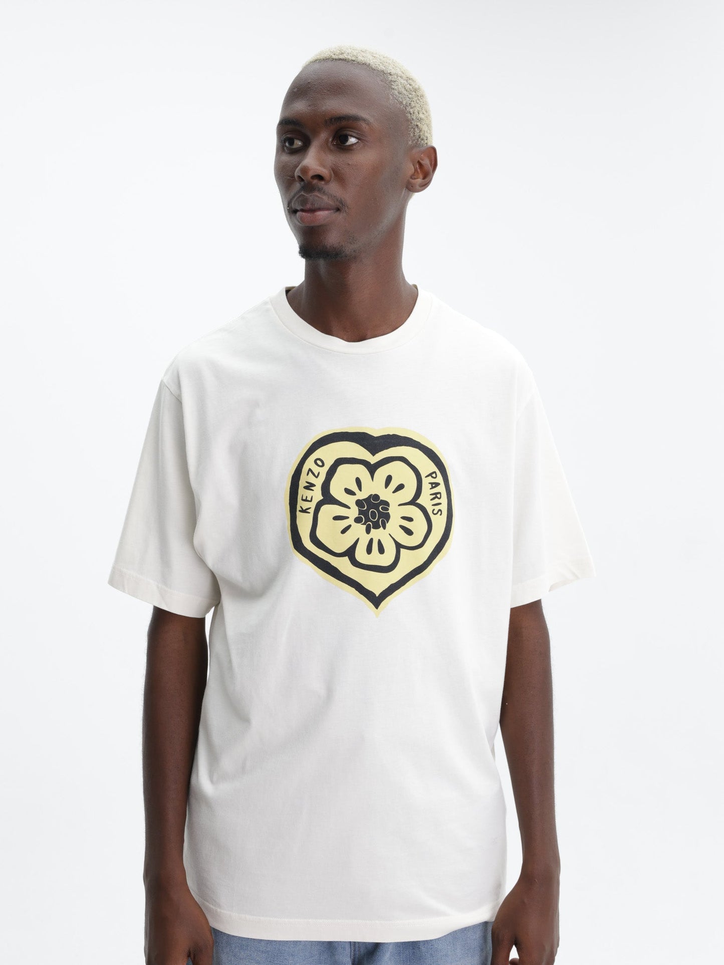 Kenzo T-Shirt Boke Heart Ecru