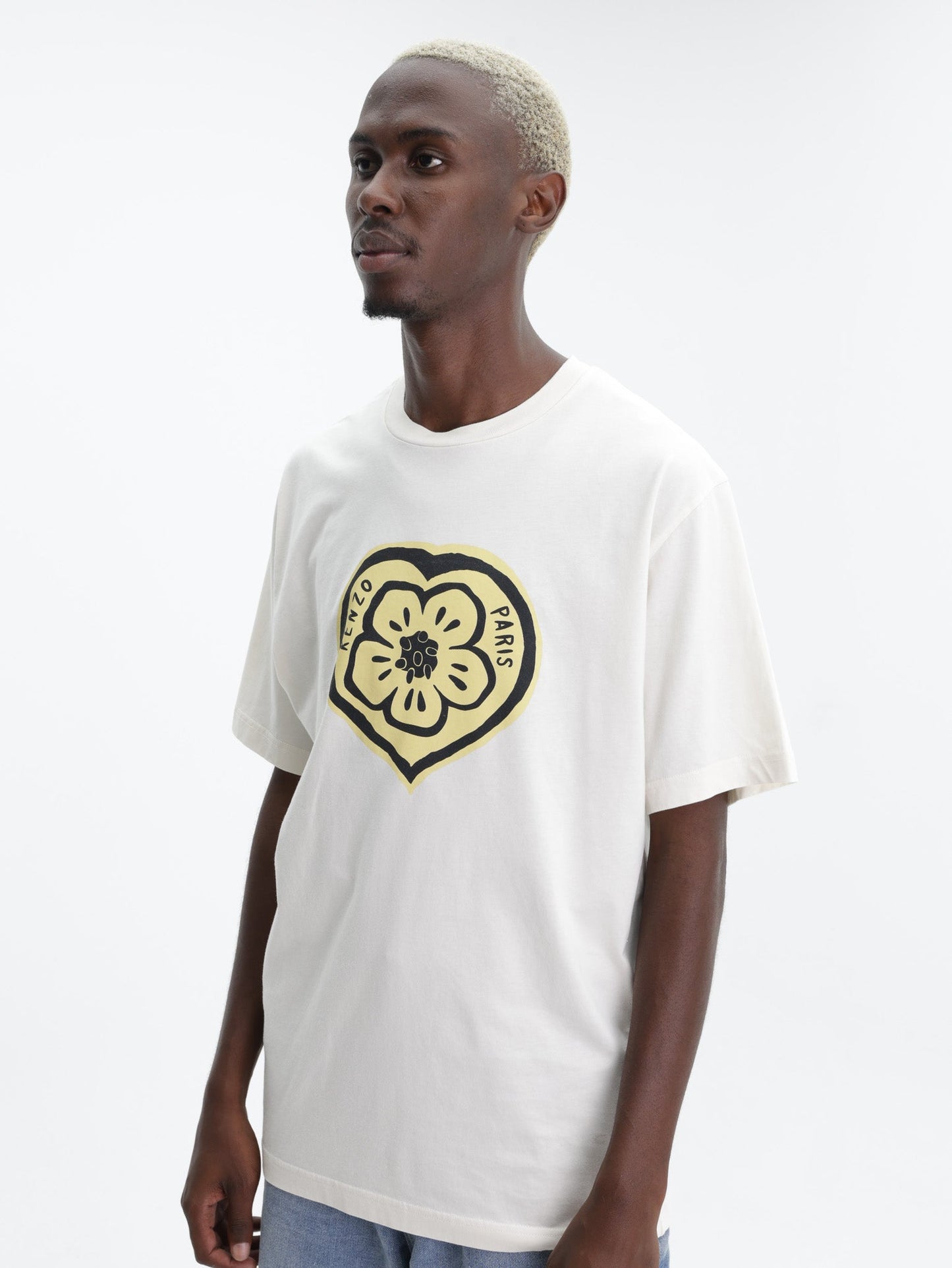 Kenzo T-Shirt Boke Heart Ecru