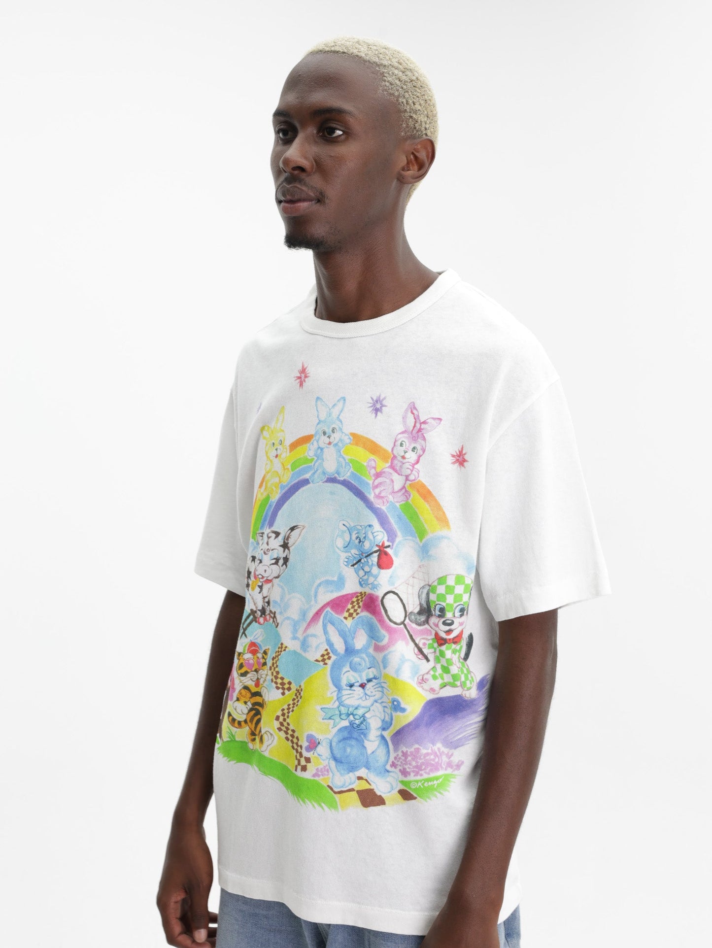 Kenzo T-Shirt Cartoon Off White