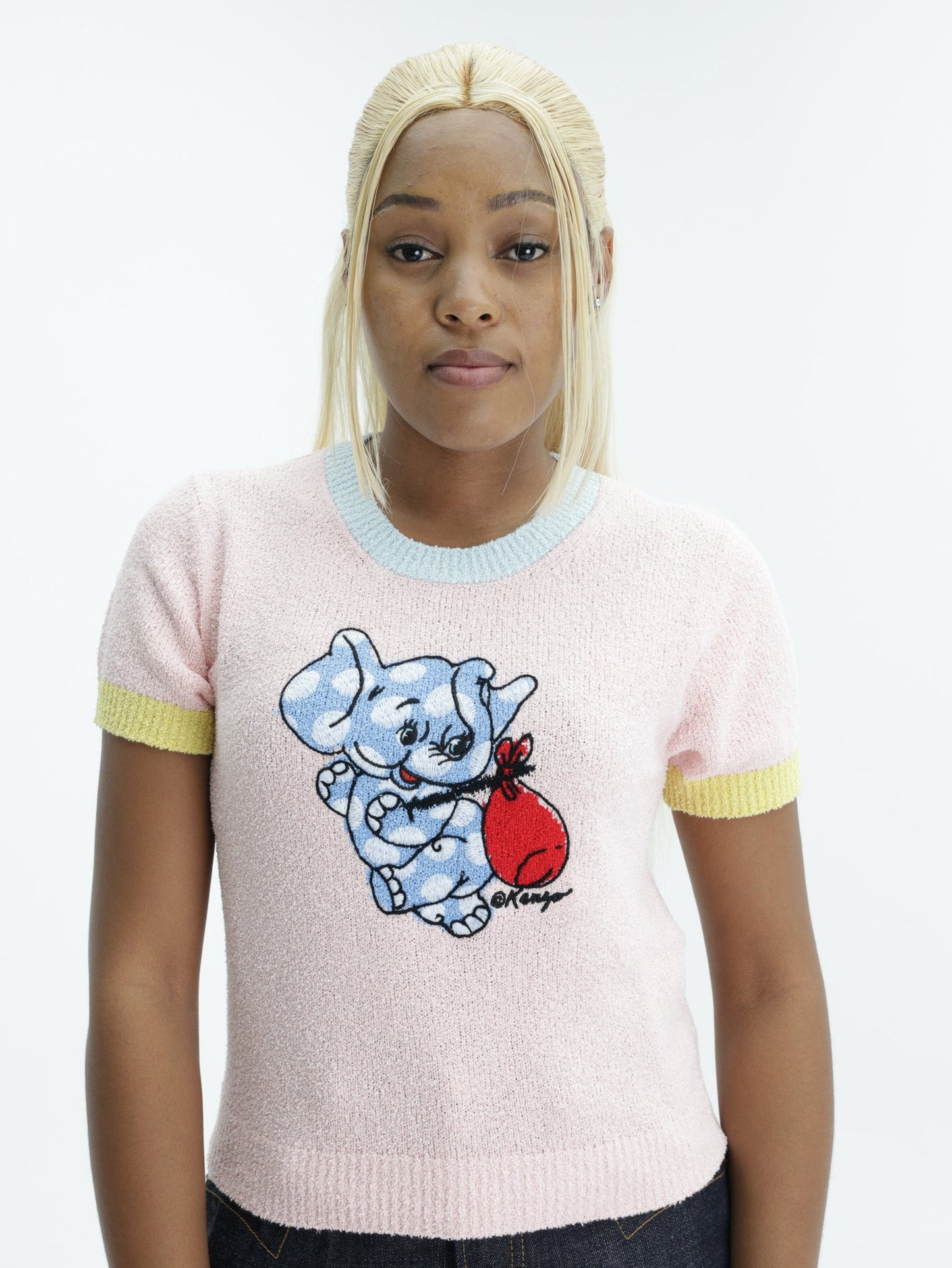 Kenzo T-Shirt Elephant Flamingo Pink