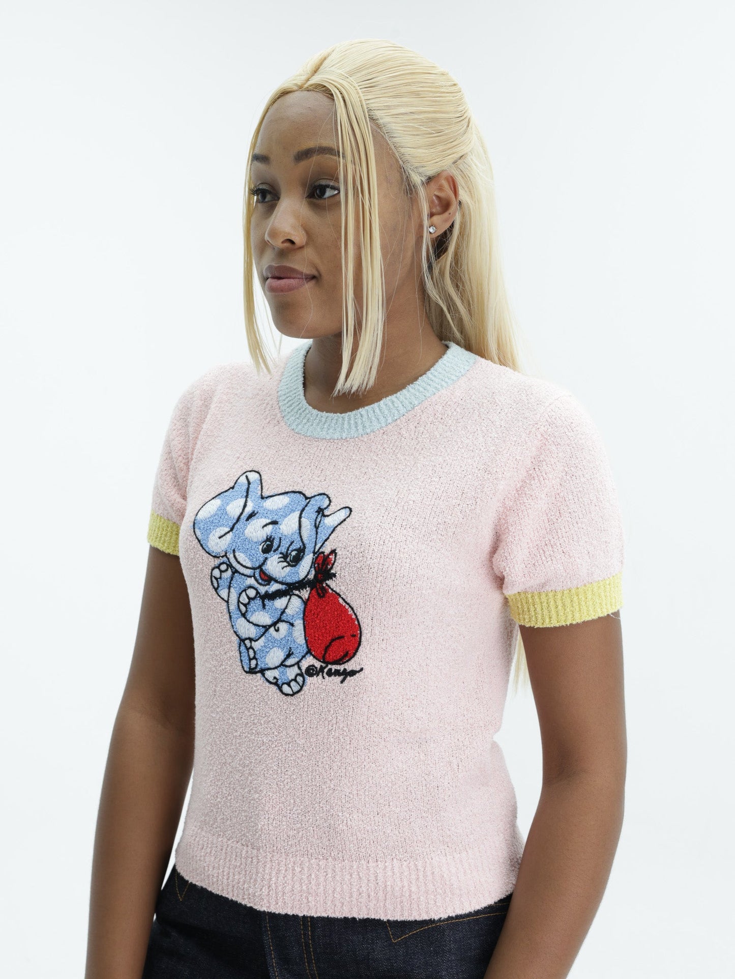 Kenzo T-Shirt Elephant Flamingo Pink
