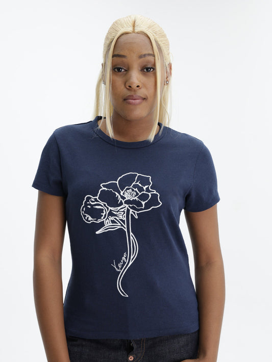 Kenzo T-Shirt Flower Navy Blue