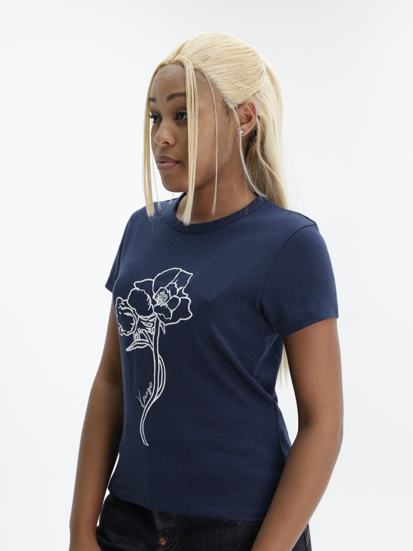 Kenzo T-Shirt Flower Navy Blue