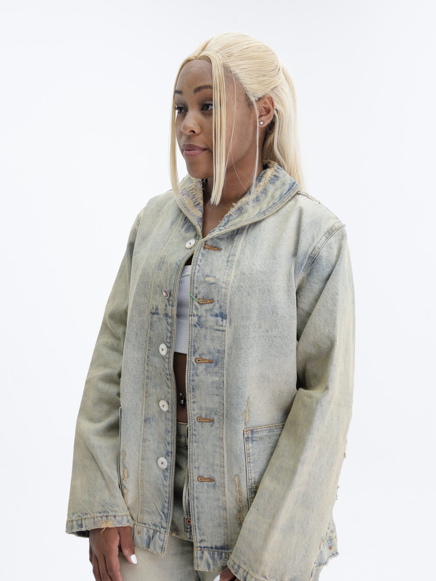 Kenzo Jacket Trucker Bleached Blue