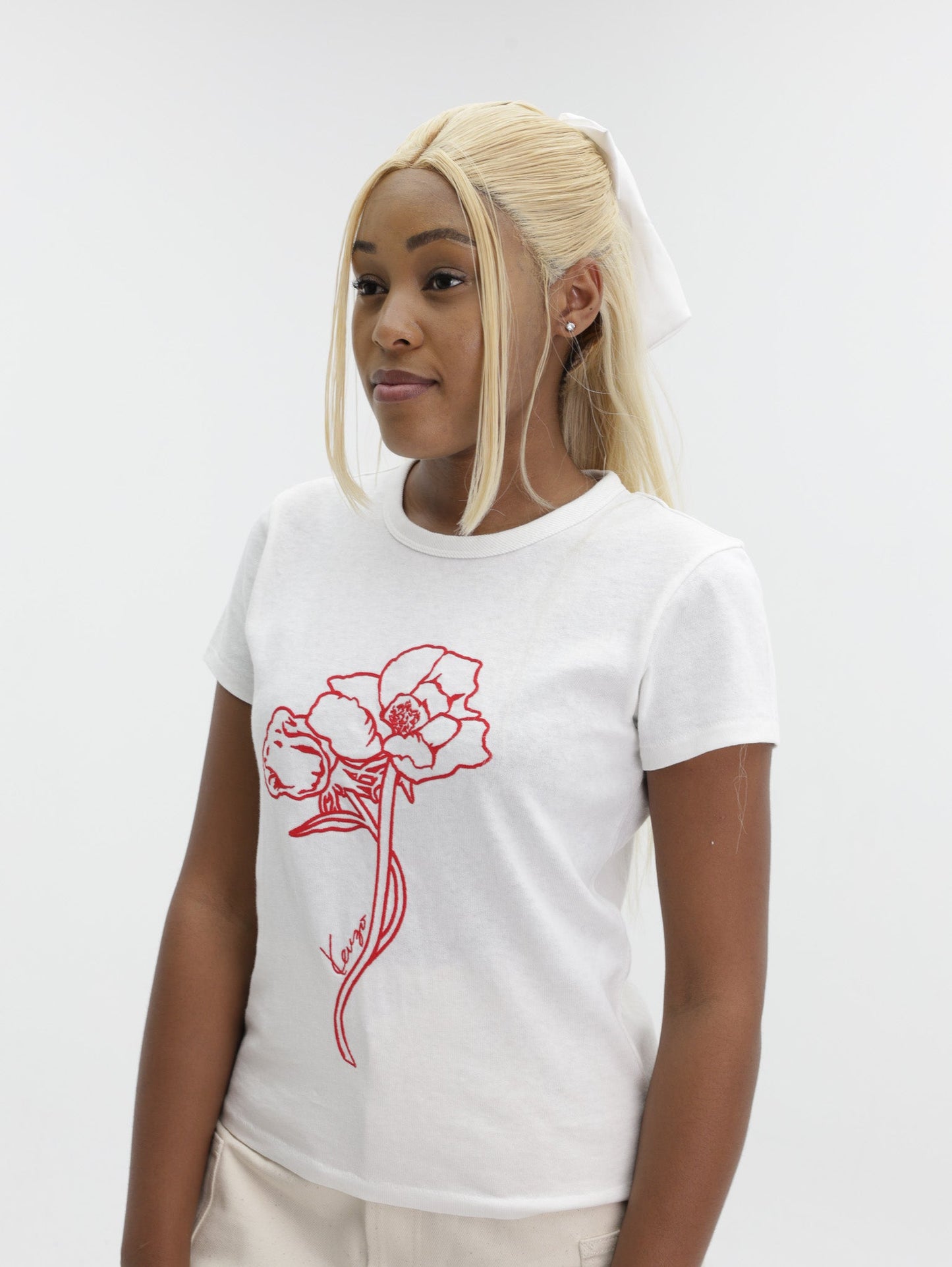 Kenzo T-Shirt Flower Off White