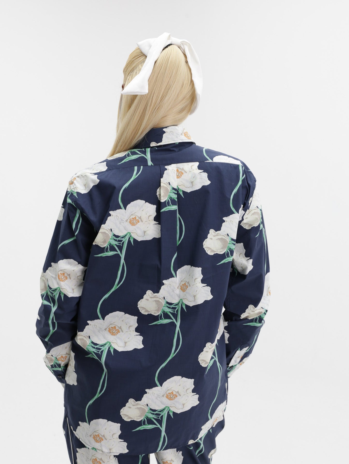 Kenzo Shirt LS Floral Navy Blue