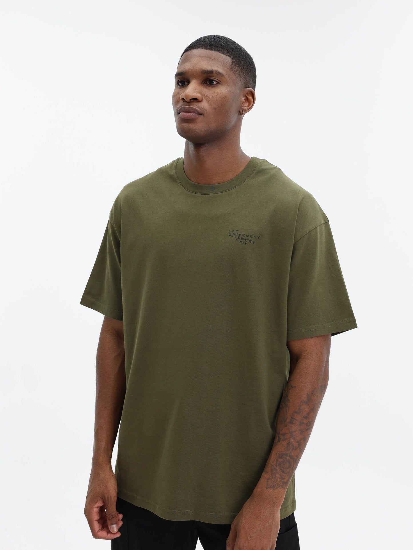 Givenchy T-Shirt With Stamp Print Khaki