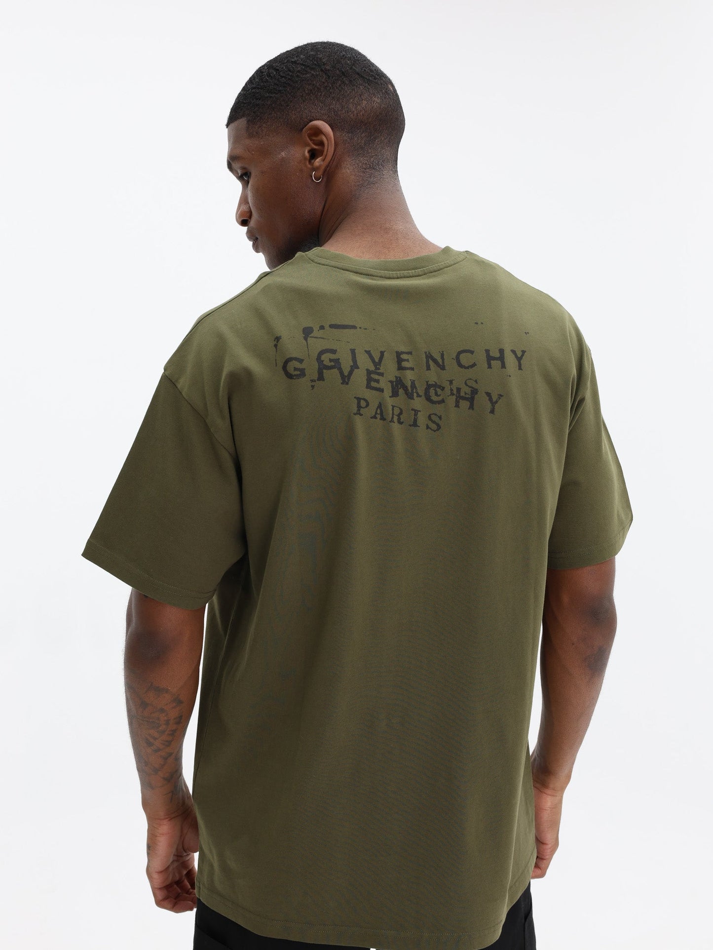 Givenchy T-Shirt With Stamp Print Khaki