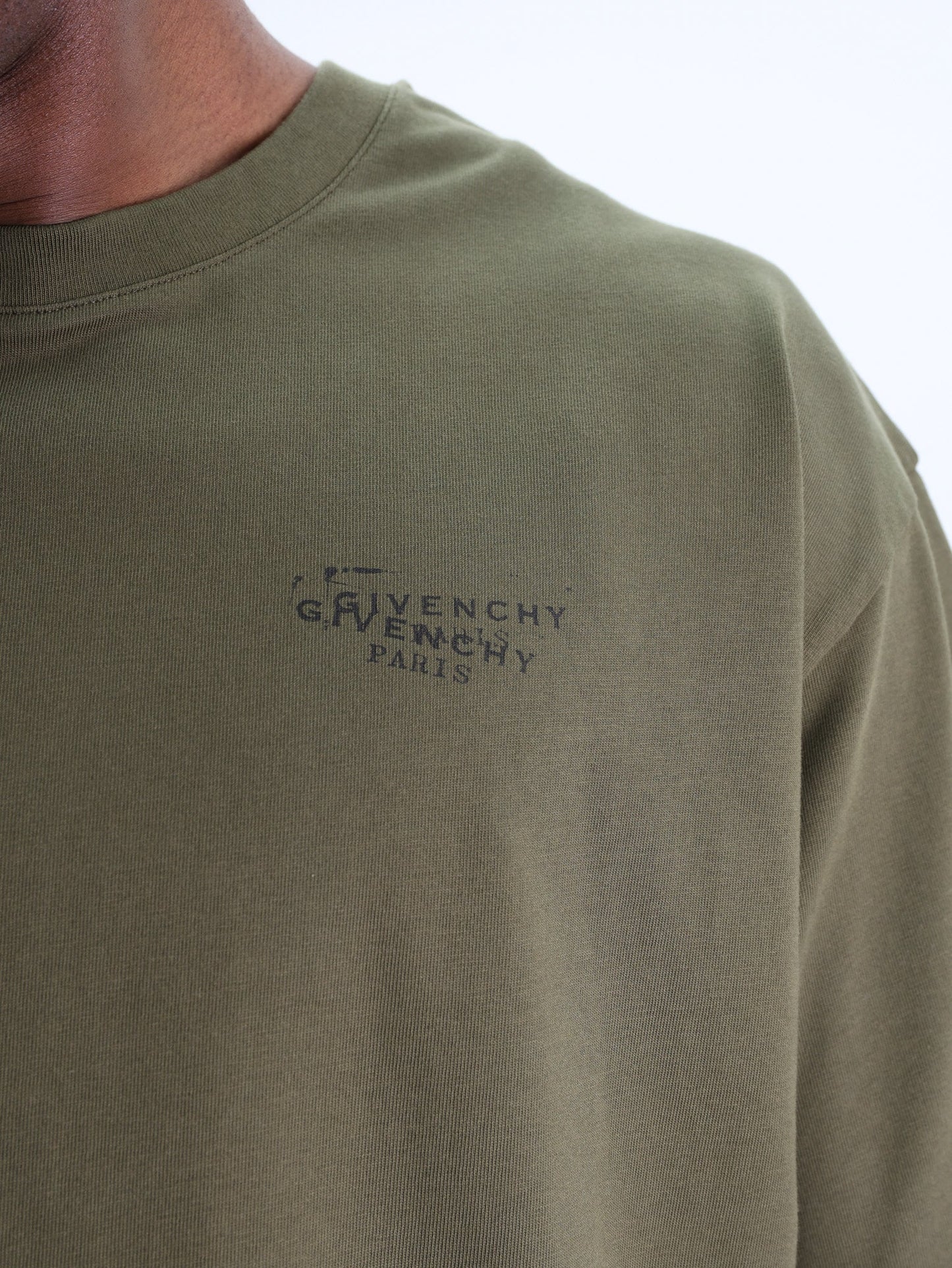 Givenchy T-Shirt With Stamp Print Khaki