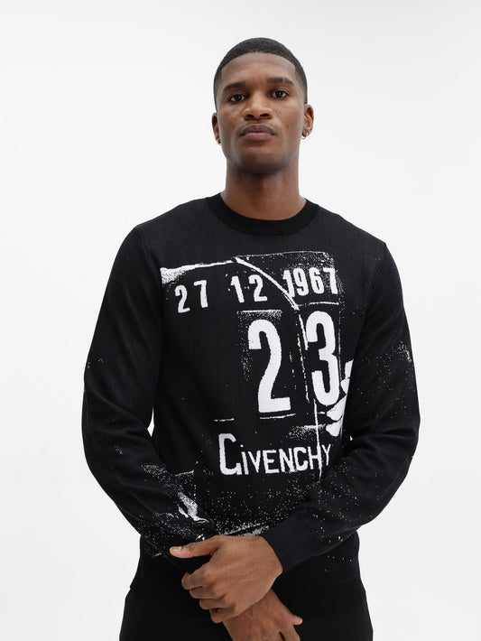Givenchy Graphic Print Sweater Jacquard Black