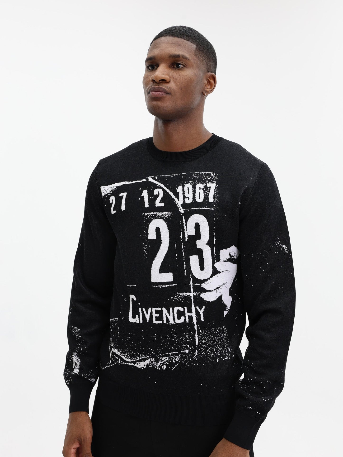 Givenchy Graphic Print Sweater Jacquard Black