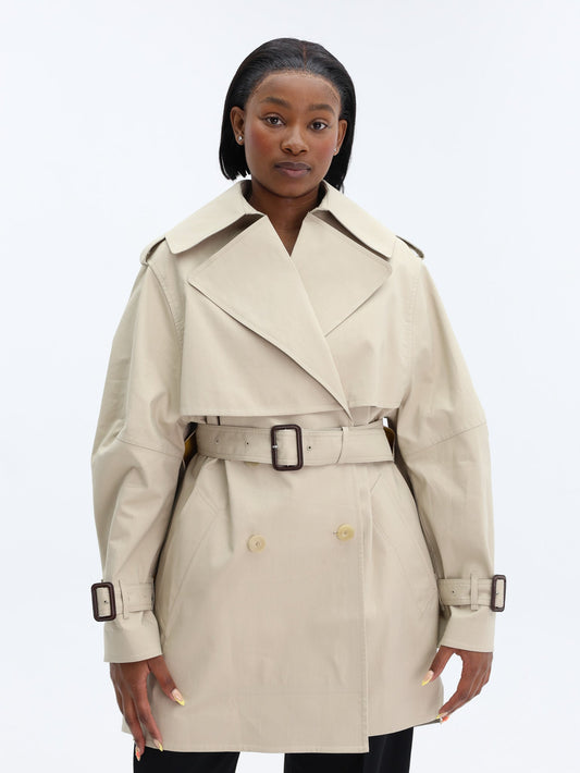 Givenchy Cocoon Short Trench Beige/Mustard