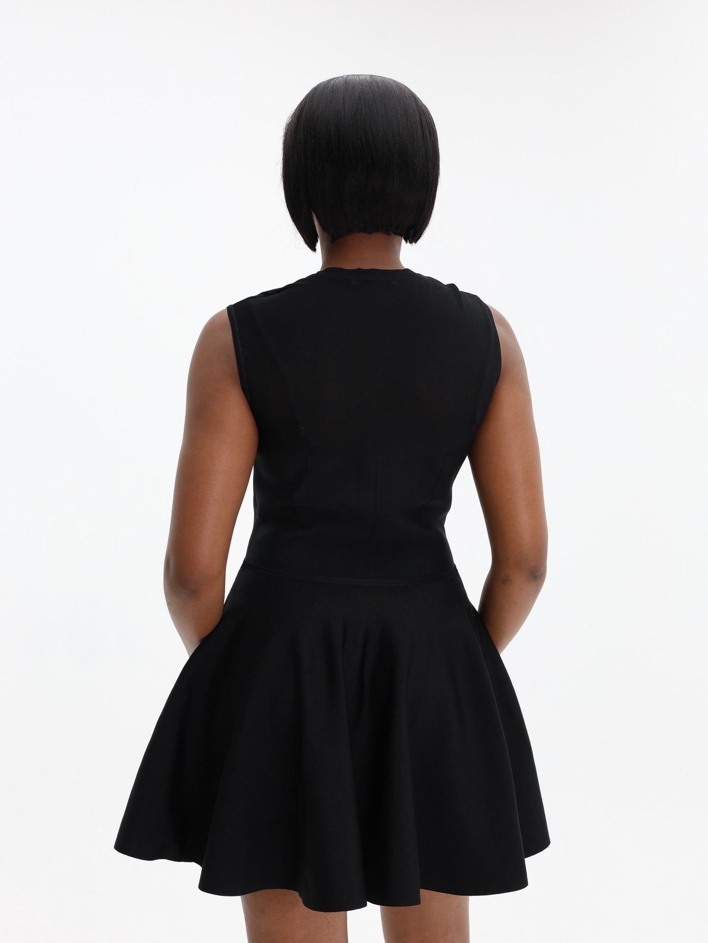 Givenchy Pleated Mini Dress Black