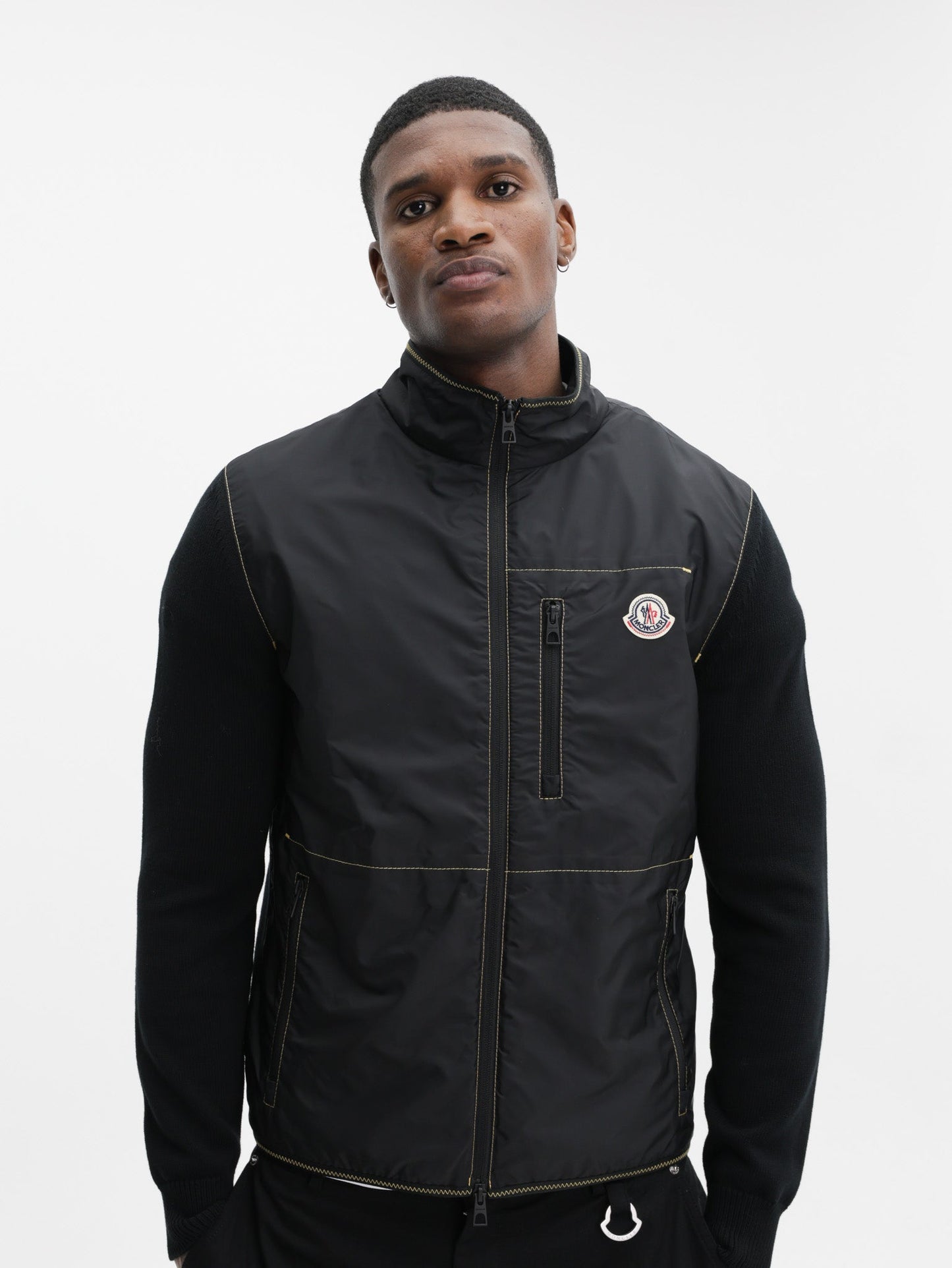 Moncler Cardigan Logo Black
