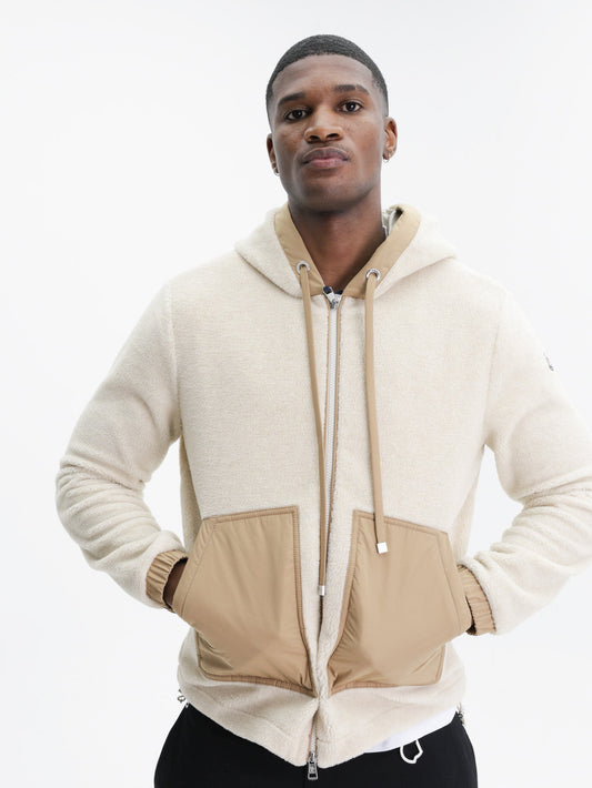 Moncler Cardigan Zip Up Amber Brown