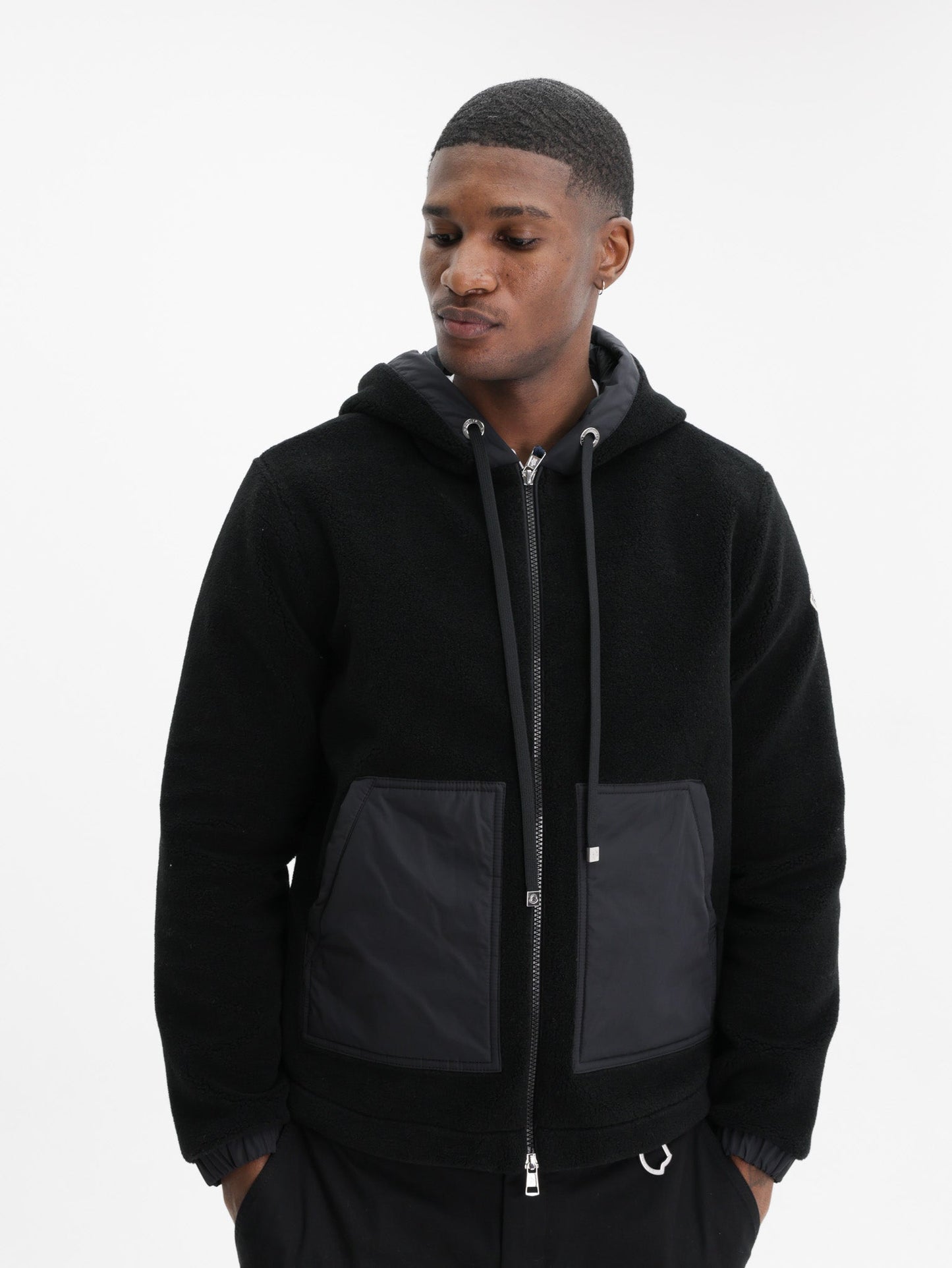 Moncler Cardigan Zip Up Black