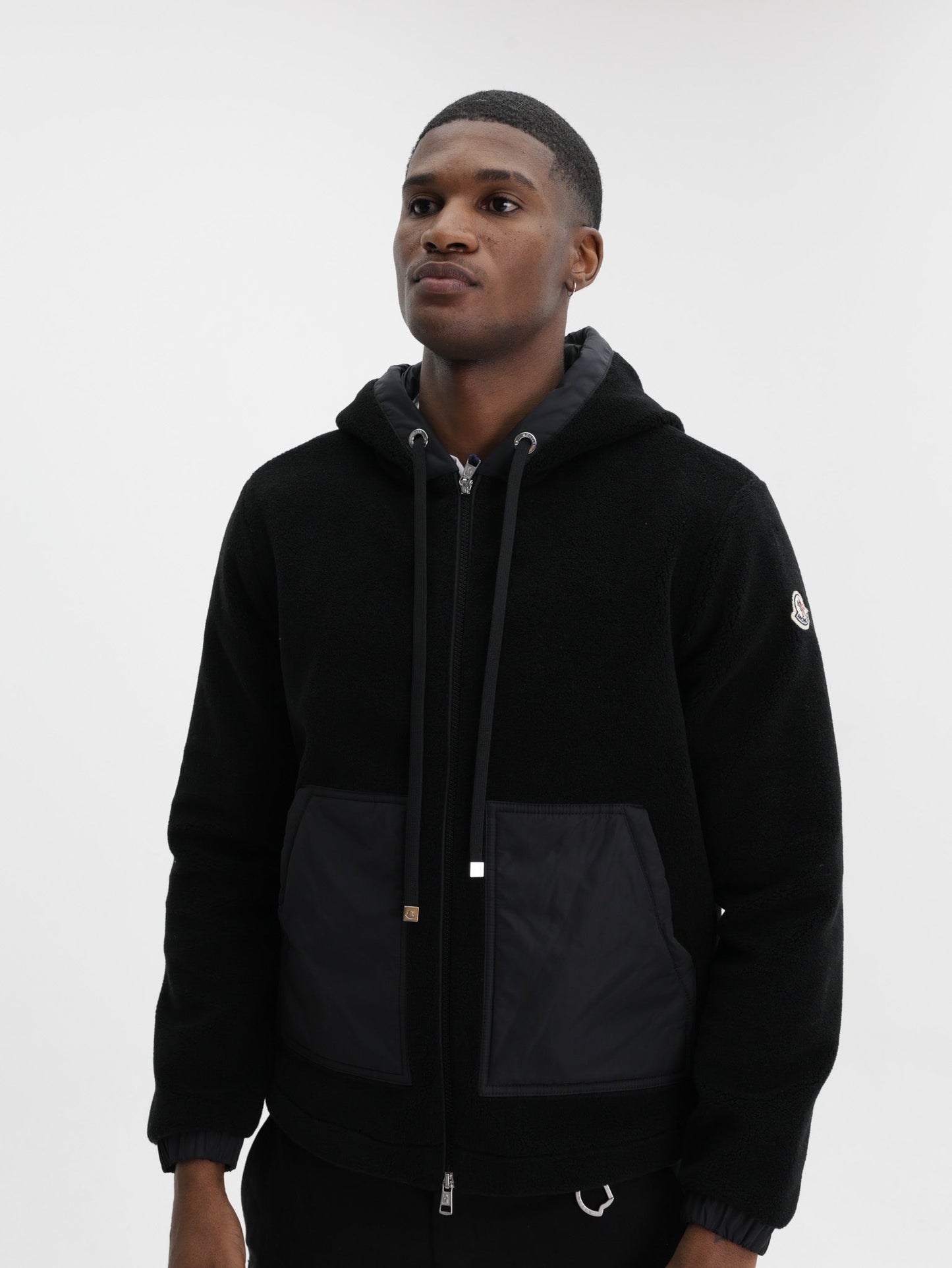 Moncler Cardigan Zip Up Black