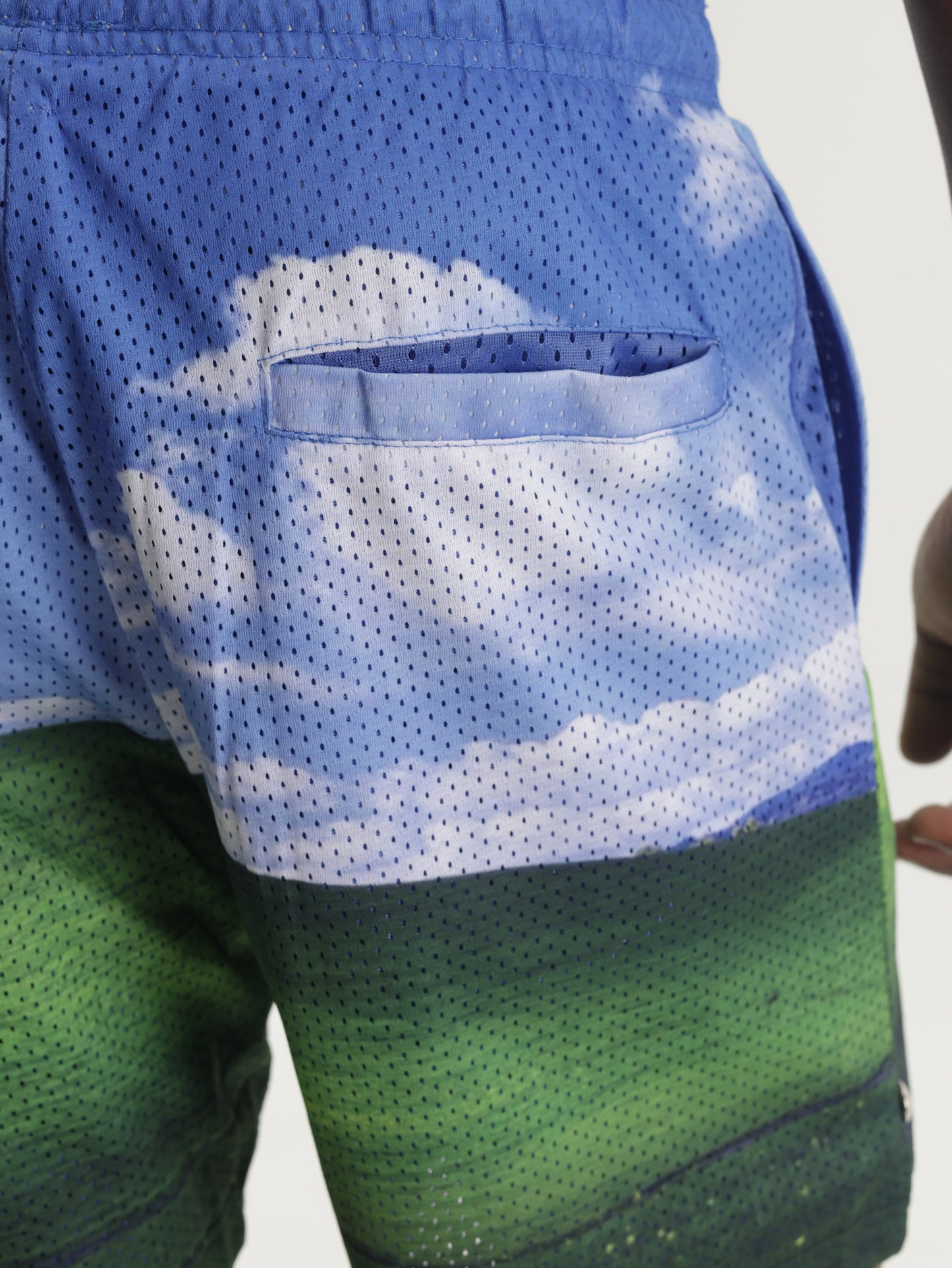 Market Shorts Bliss Mesh Clouds Green-Blue