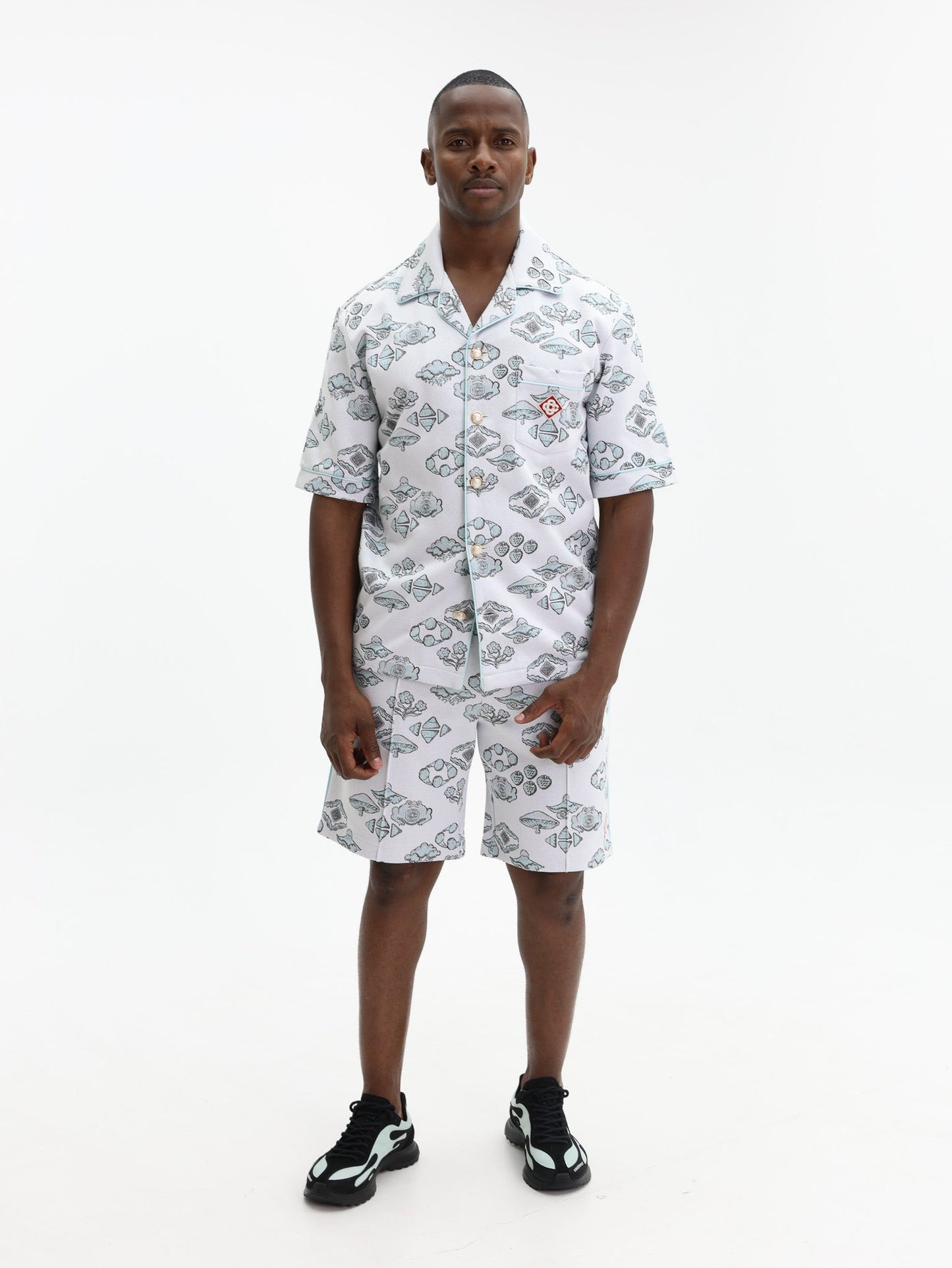 Casablanca Shirt Jacquard Off White-Multi