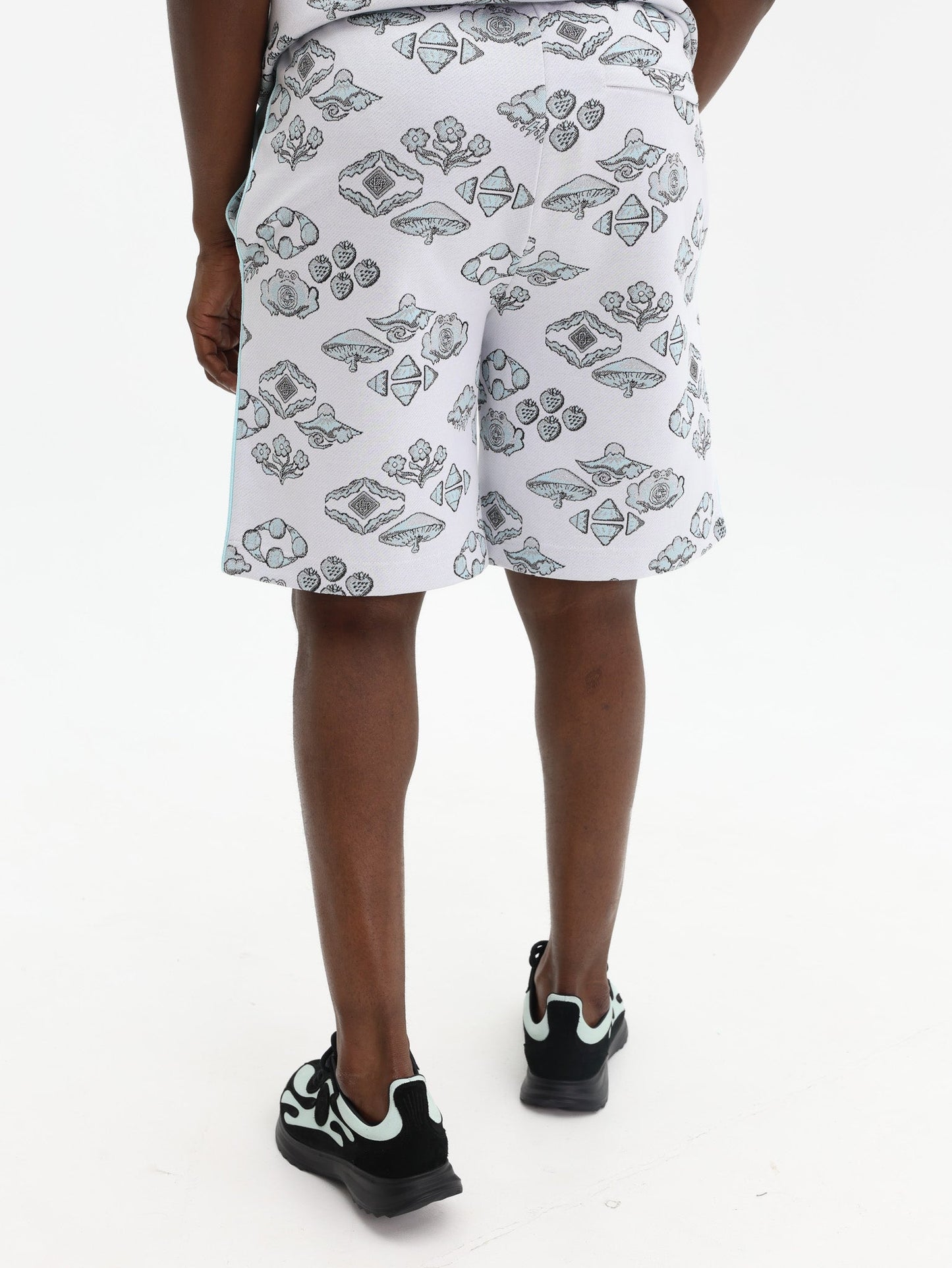 Casablanca Shorts Jacquard Track Off White-Multi