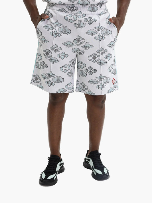 Casablanca Shorts Jacquard Track Off White-Multi