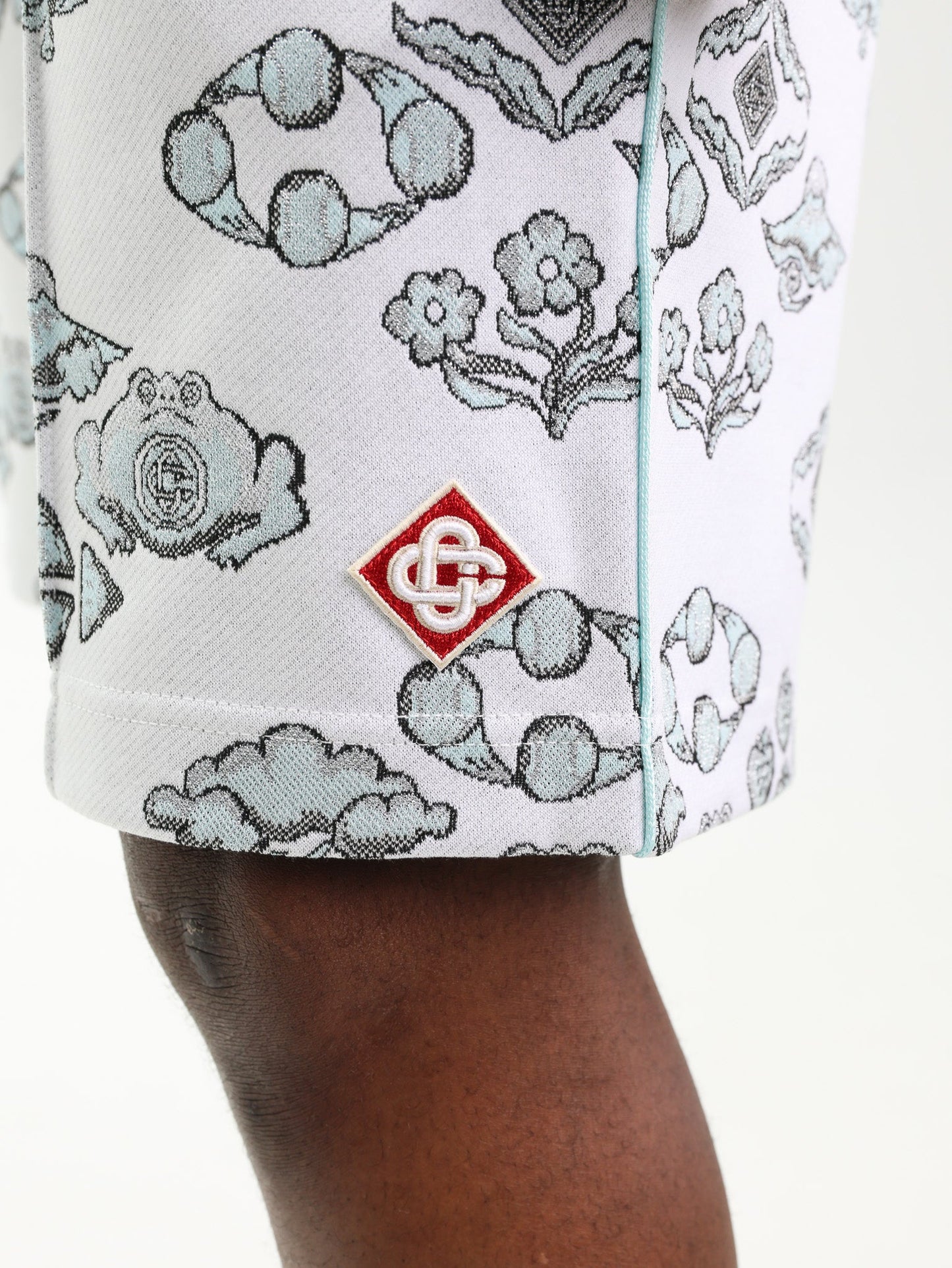 Casablanca Shorts Jacquard Track Off White-Multi